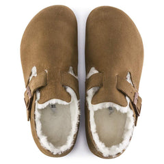 London Shearling Suede Leather - Dark Tea