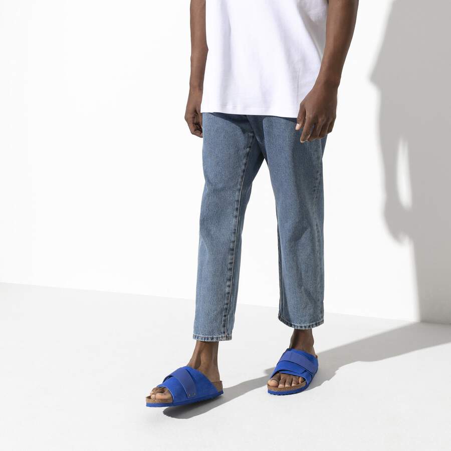 Kyoto Nubuck Leather/Suede - Ultra Blue