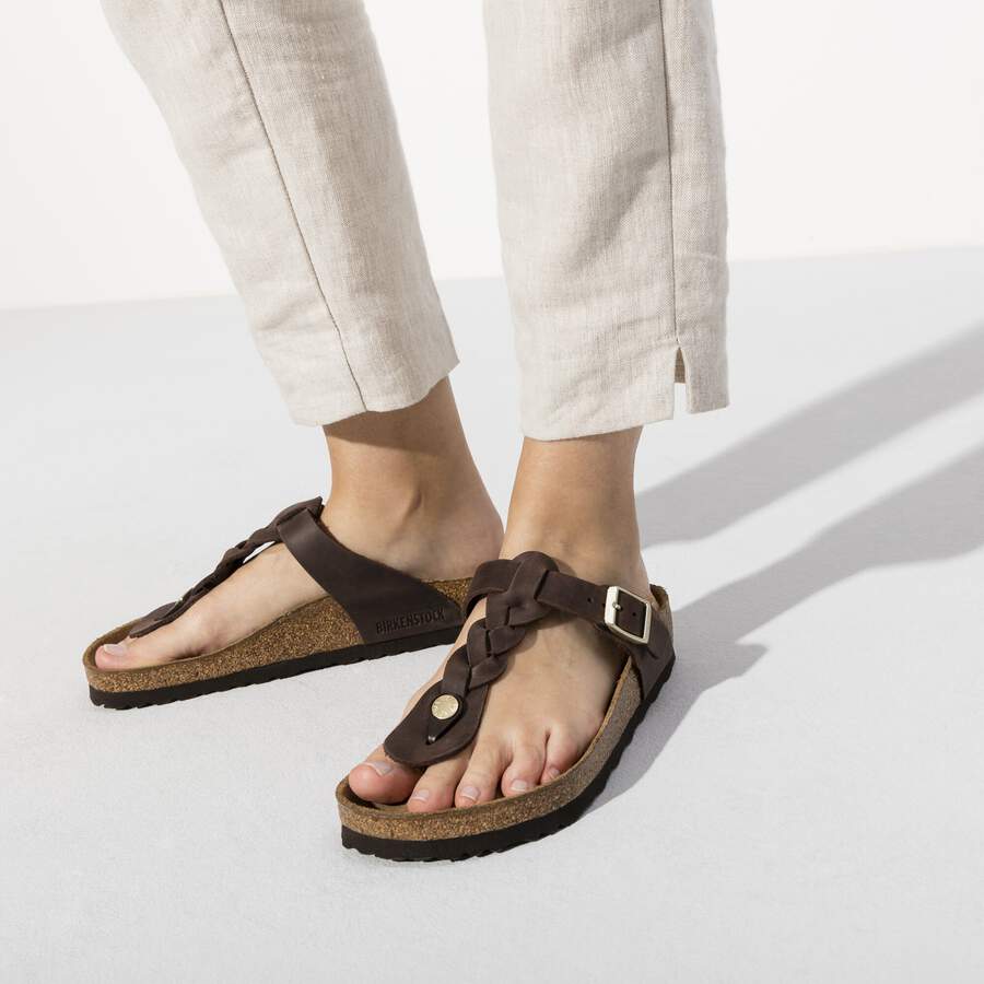 Gizeh Braided Natural Leather Oiled - Habana
