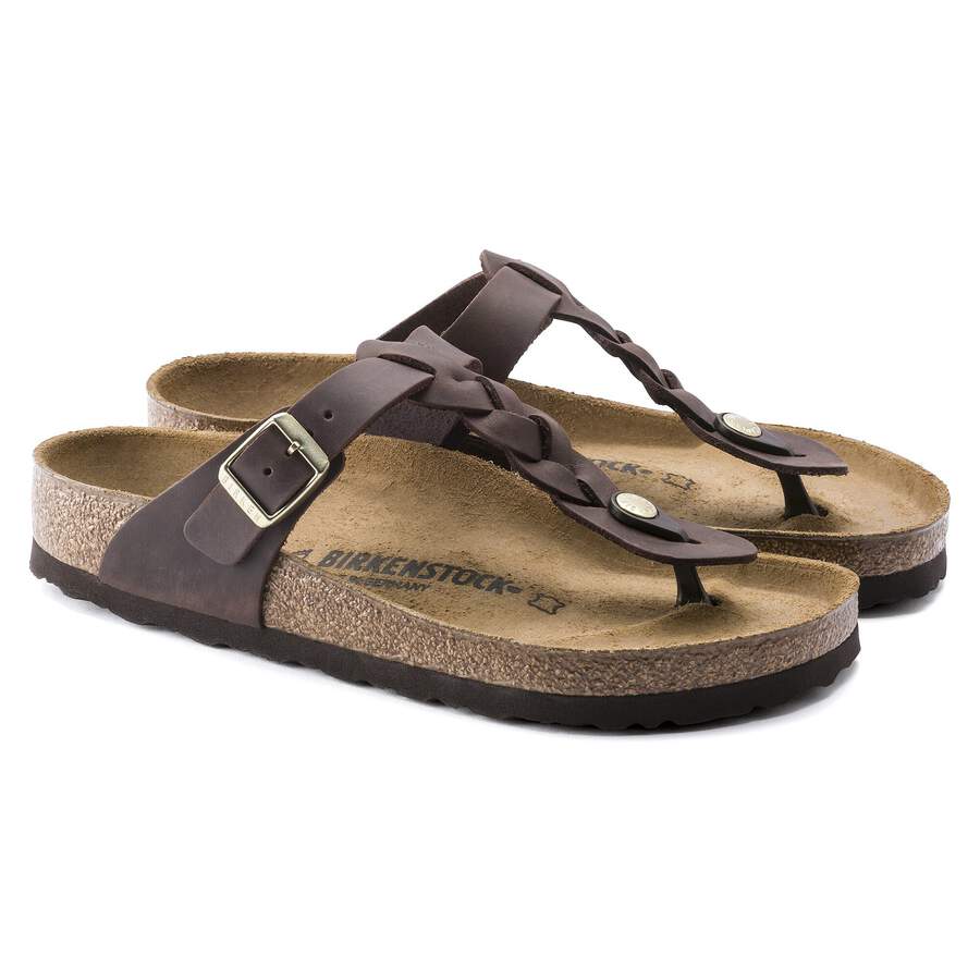 Gizeh Braided Natural Leather Oiled - Habana