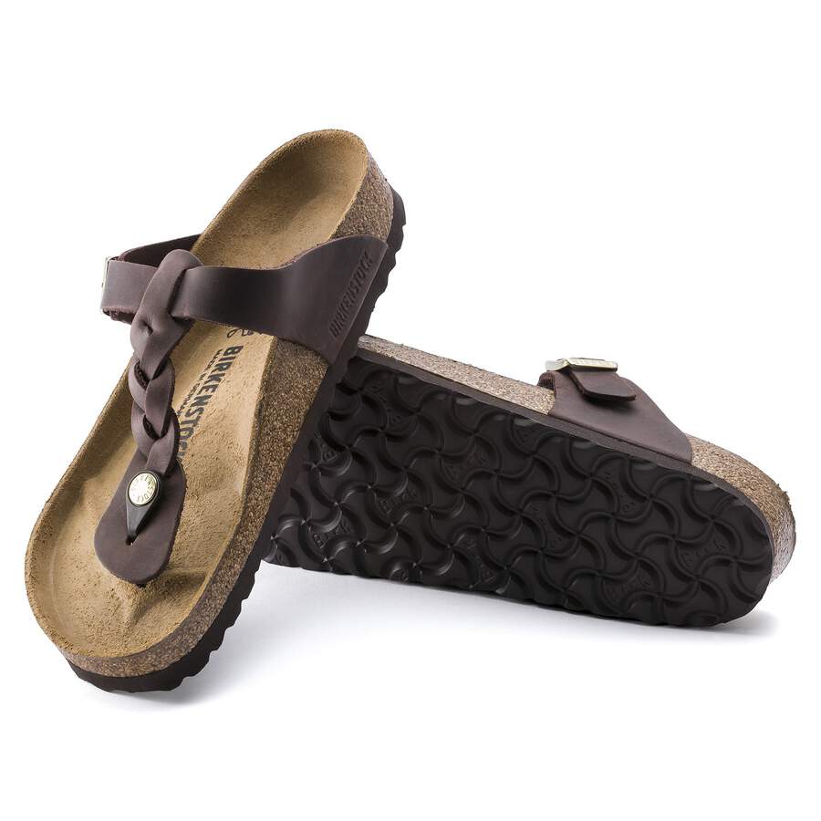 Gizeh Braided Natural Leather Oiled - Habana