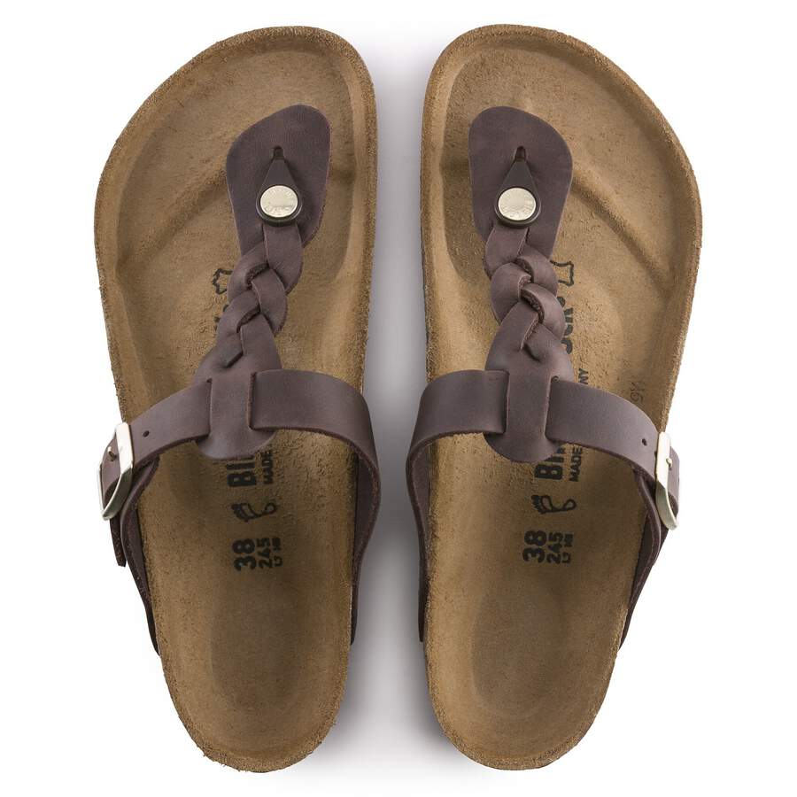 Gizeh Braided Natural Leather Oiled - Habana