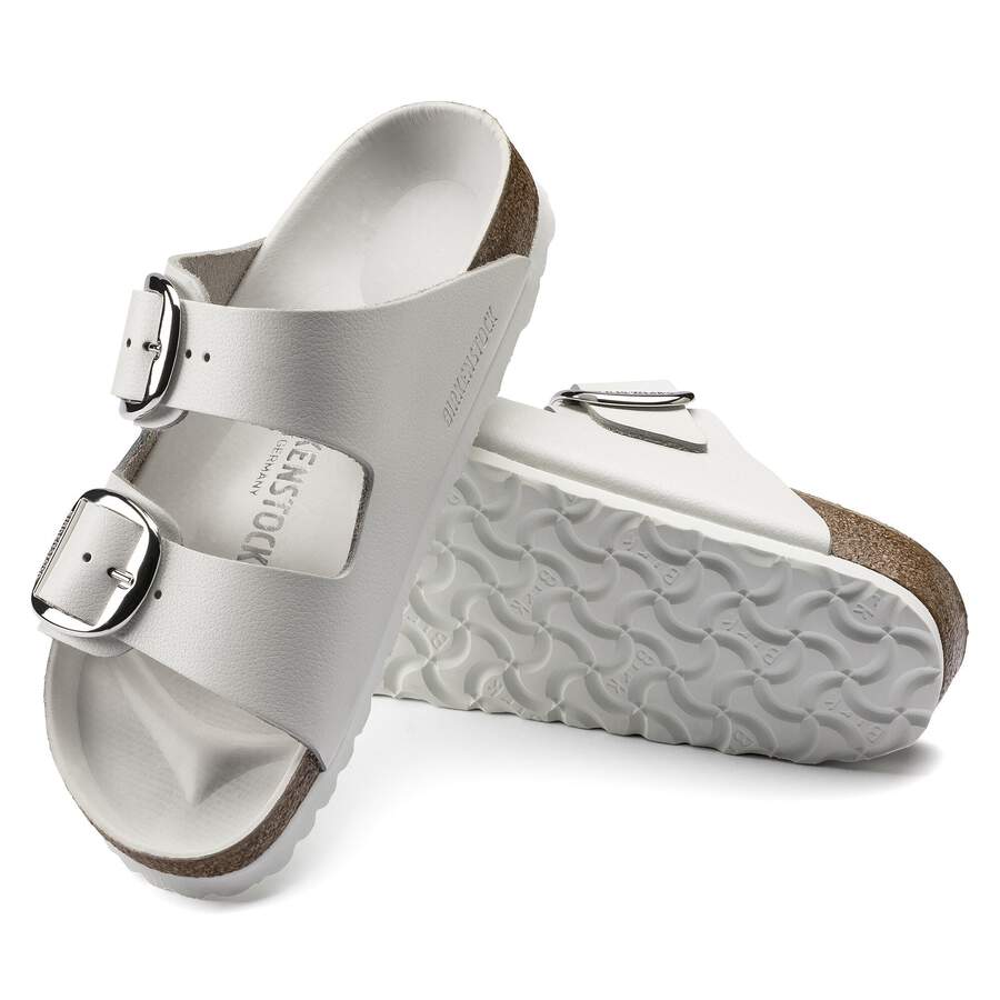 Arizona Big Buckle Natural Leather - White
