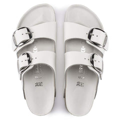 Arizona Big Buckle Natural Leather - White