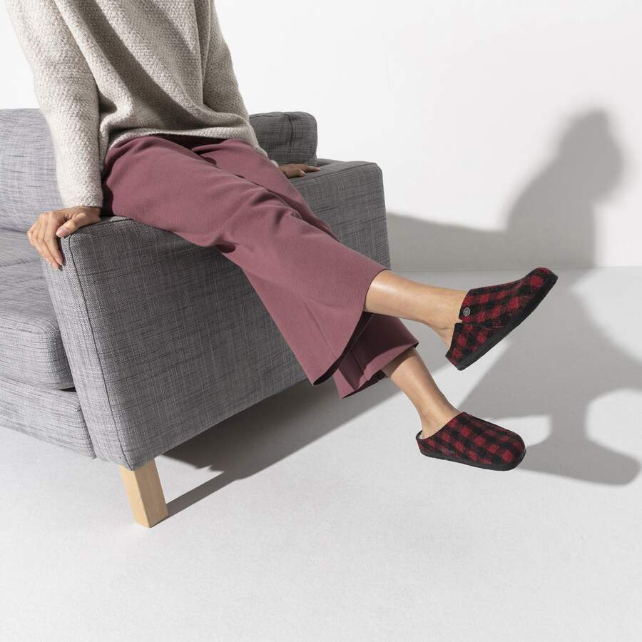 Zermatt Shearling Felt - Plaid Red
