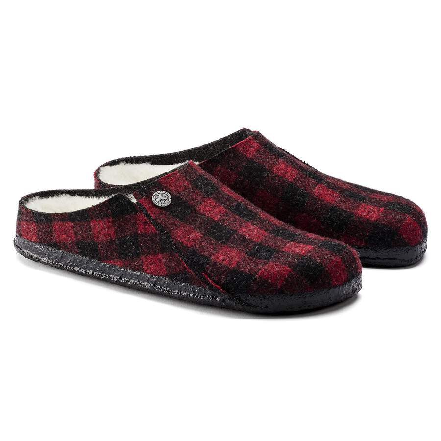Zermatt Shearling Felt - Plaid Red