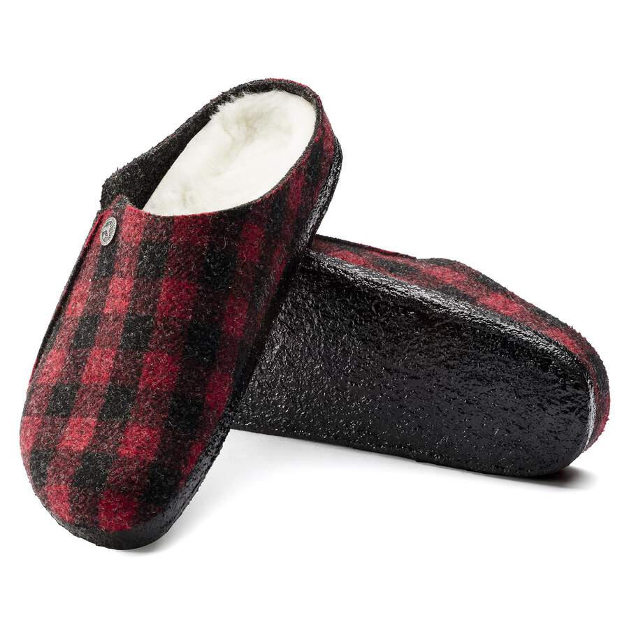 Zermatt Shearling Felt - Plaid Red