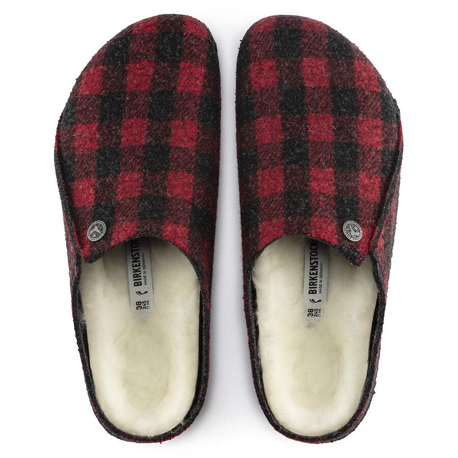 Zermatt Shearling Felt - Plaid Red
