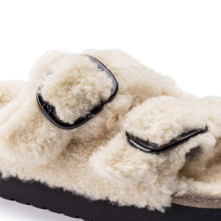 Arizona Big Buckle Shearling Fur - Teddy Eggshell