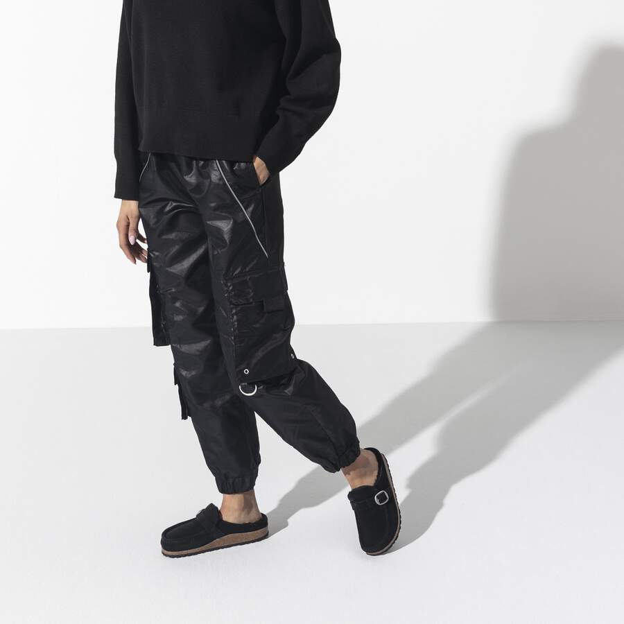Buckley Shearling Suede Leather - Black