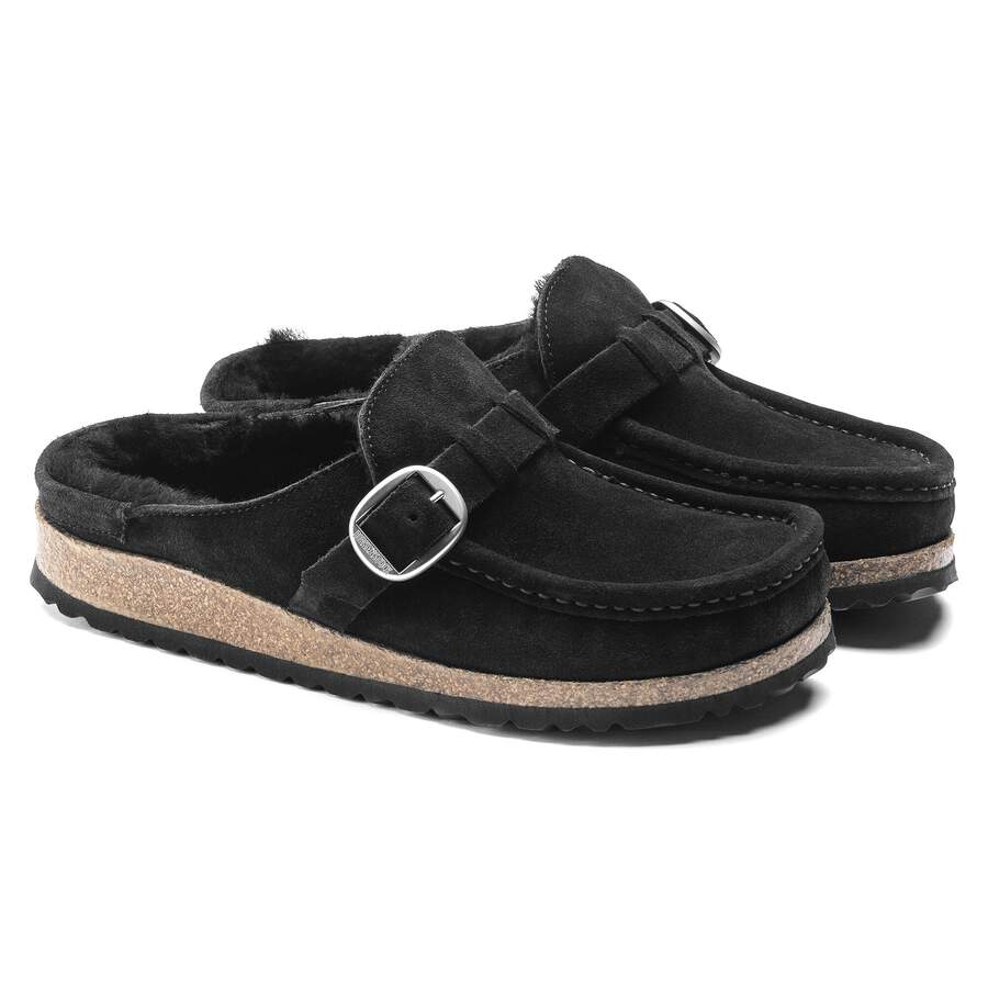 Buckley Shearling Suede Leather - Black
