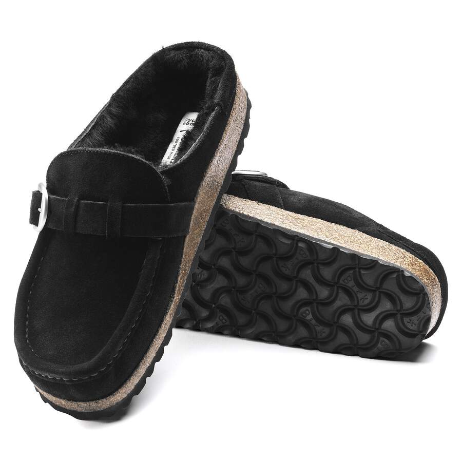 Buckley Shearling Suede Leather - Black