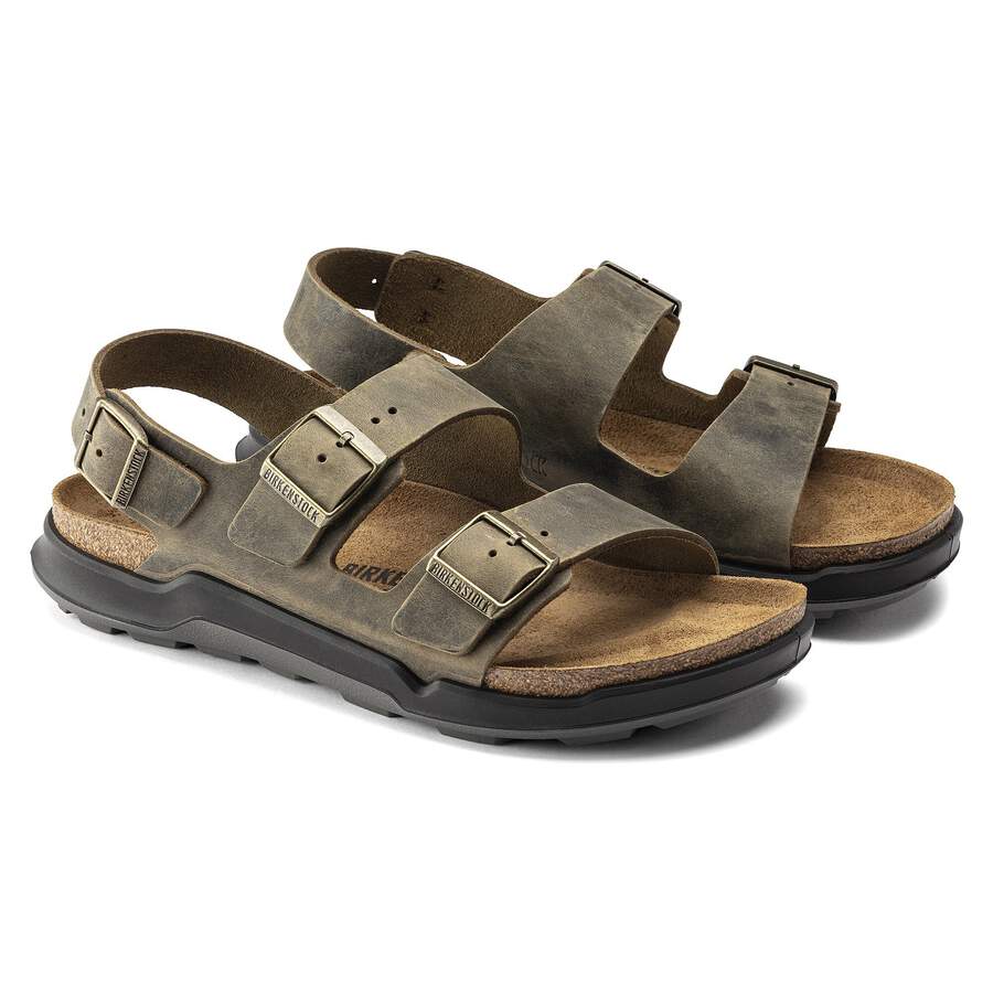 Milano Crosstown Men Waxy Leather - Faded Khaki