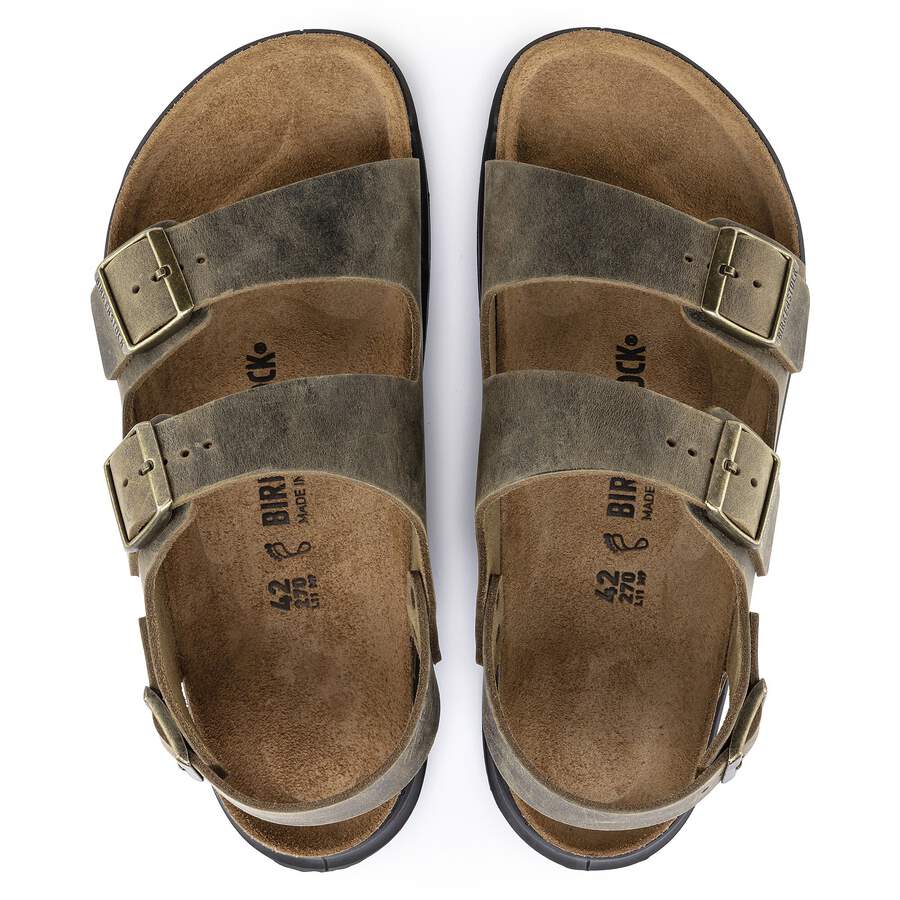 Milano Crosstown Men Waxy Leather - Faded Khaki