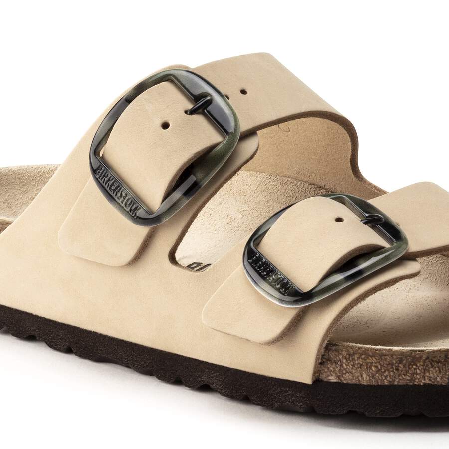 Arizona Big Buckle Nubuck Leather - Almond