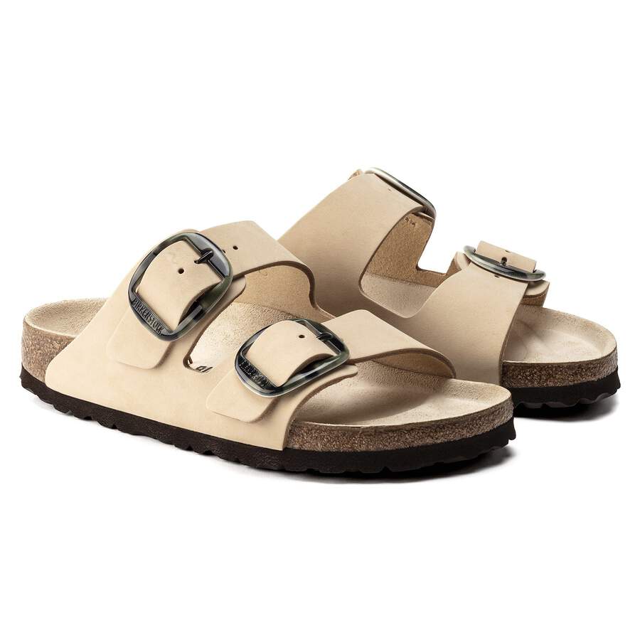 Arizona Big Buckle Nubuck Leather - Almond