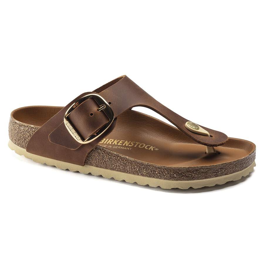 Gizeh Big Buckle Natural Leather Oiled - Cognac