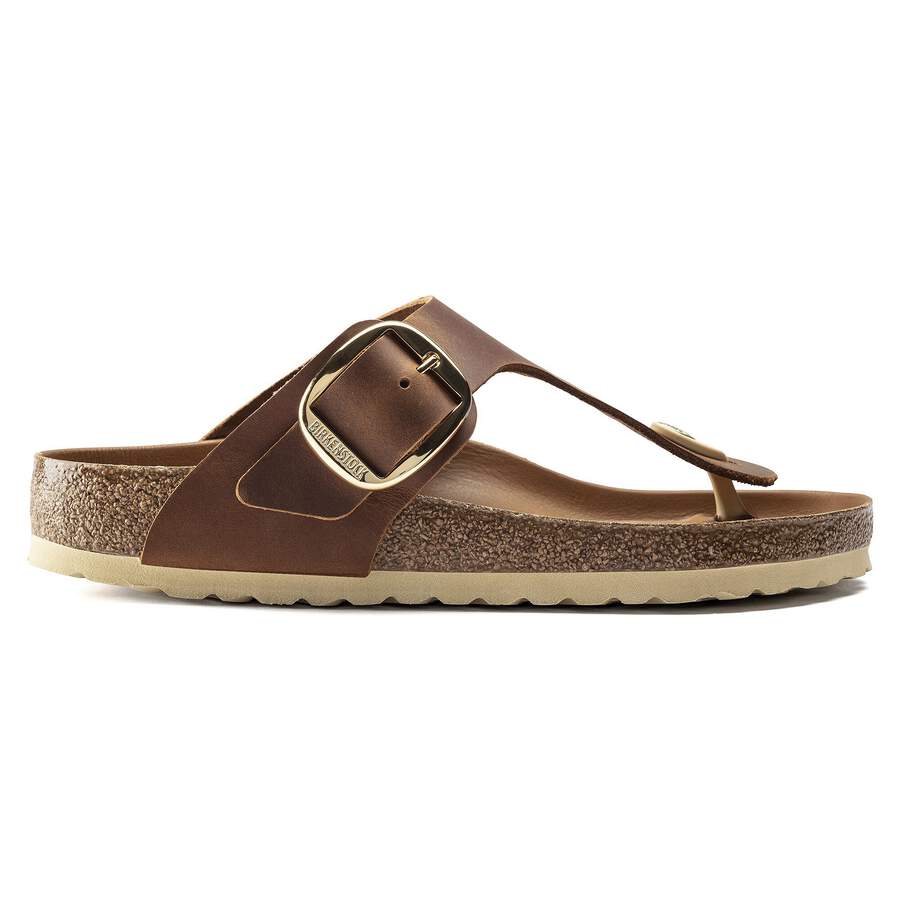 Gizeh Big Buckle Natural Leather Oiled - Cognac