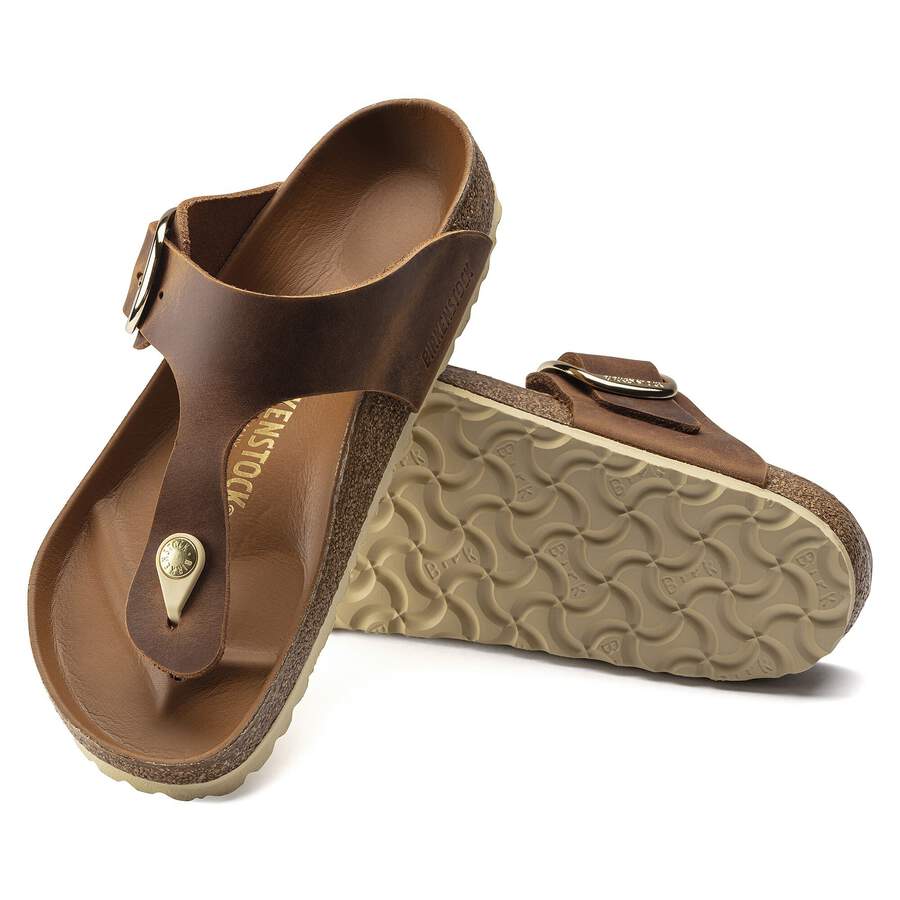 Gizeh Big Buckle Natural Leather Oiled - Cognac