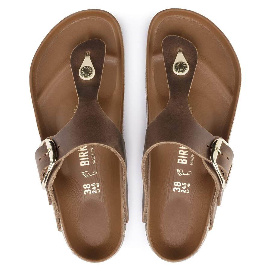 Gizeh Big Buckle Natural Leather Oiled - Cognac