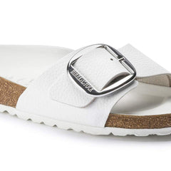 Madrid Big Buckle Natural Leather - White