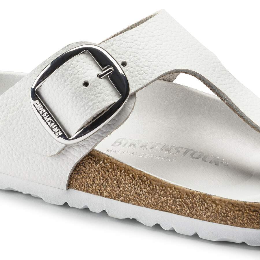 Gizeh Big Buckle Natural Leather - White