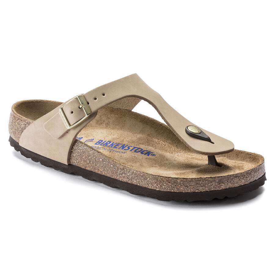 Gizeh Soft Footbed Nubuck Leather - Sandcastle