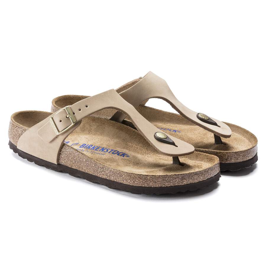 Gizeh Soft Footbed Nubuck Leather - Sandcastle