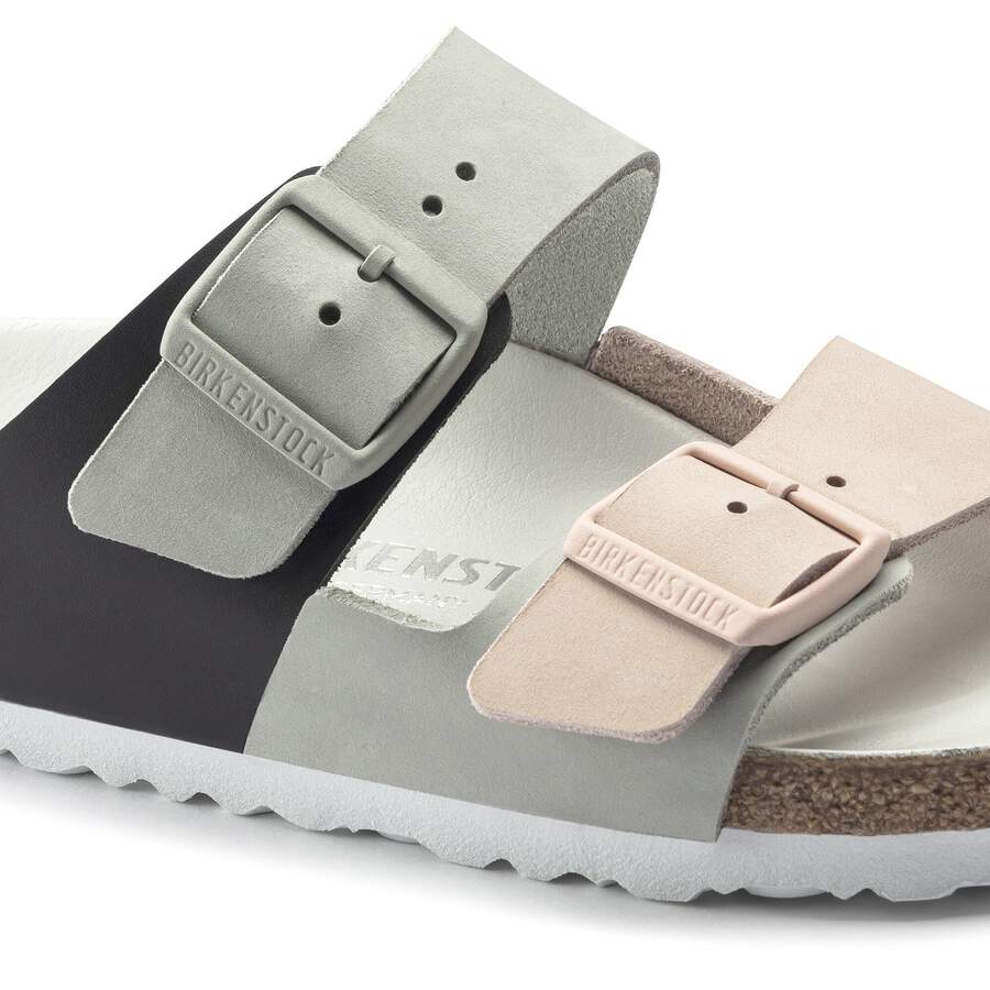 Arizona Split Nubuck Leather - Mineral/Light Rose