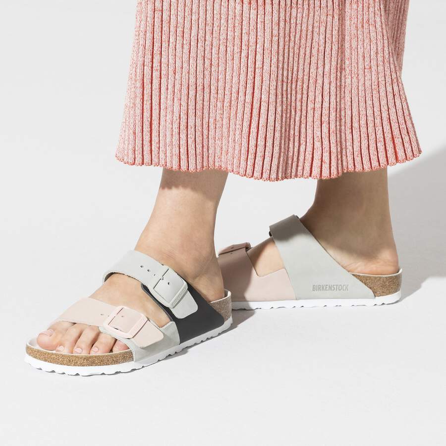 Arizona Split Nubuck Leather - Mineral/Light Rose