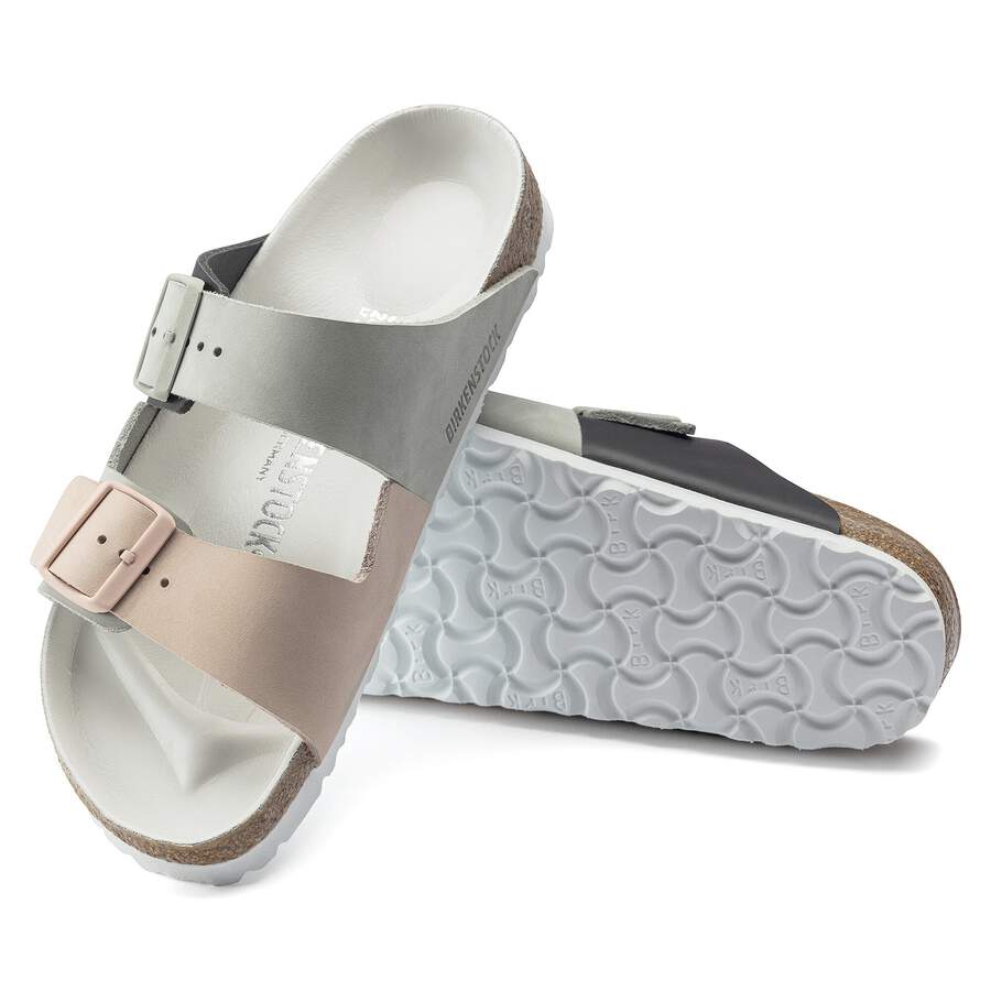 Arizona Split Nubuck Leather - Mineral/Light Rose