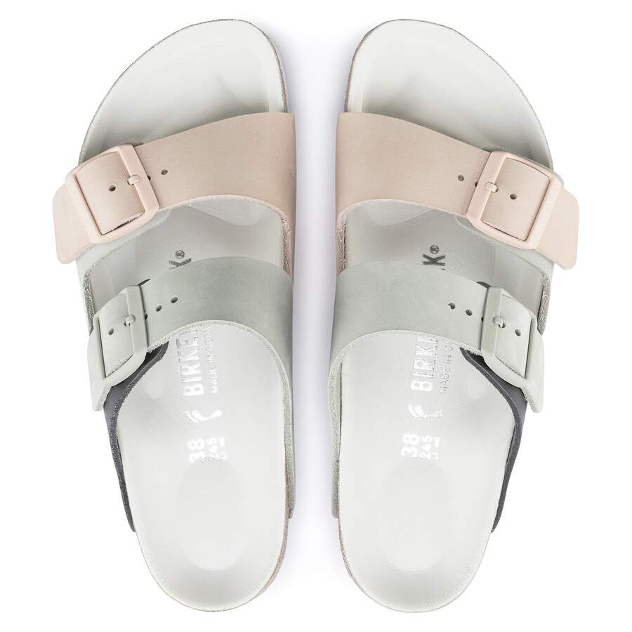 Arizona Split Nubuck Leather - Mineral/Light Rose