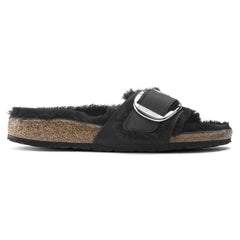 Madrid Big Buckle Shearling Natural Leather Oiled - Black