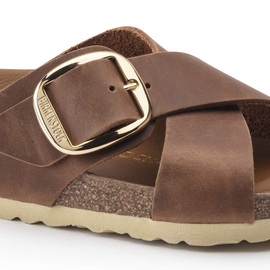 Siena Big Buckle Natural Leather Oiled - Cognac