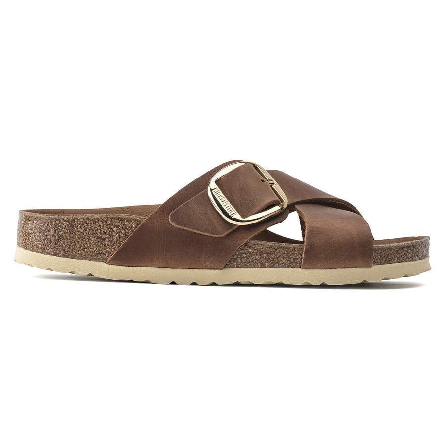 Siena Big Buckle Natural Leather Oiled - Cognac