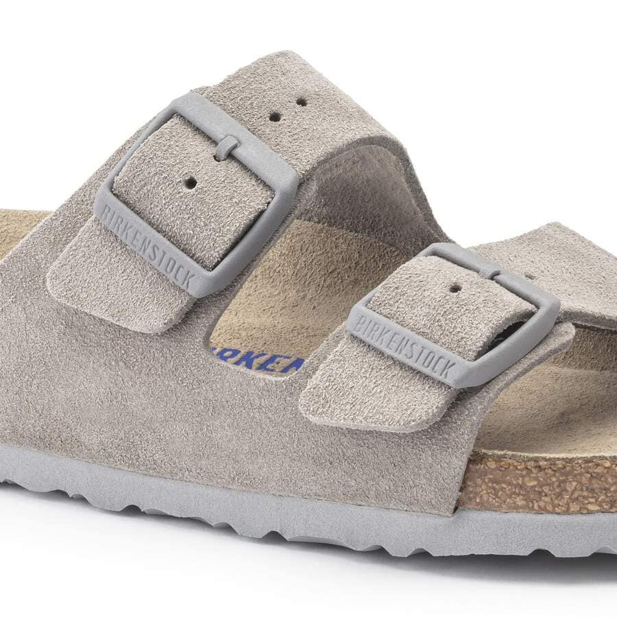 Arizona Soft Footbed Suede Leather - Stone Coin