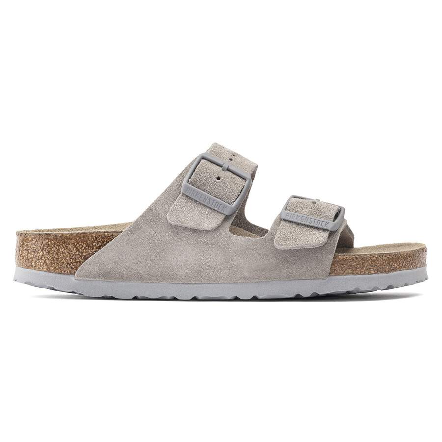 Arizona Soft Footbed Suede Leather - Stone Coin