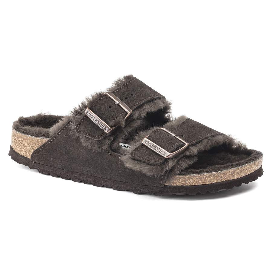 Arizona Shearling Suede Leather/Fur - Mocha