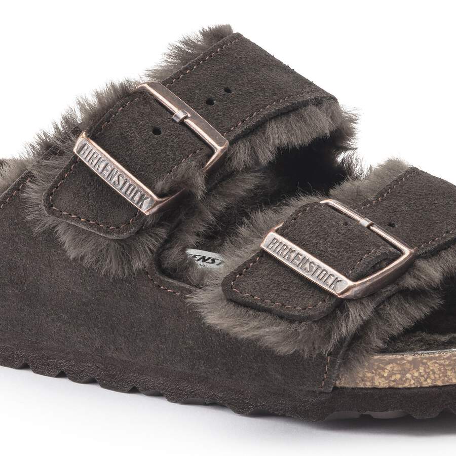 Arizona Shearling Suede Leather/Fur - Mocha