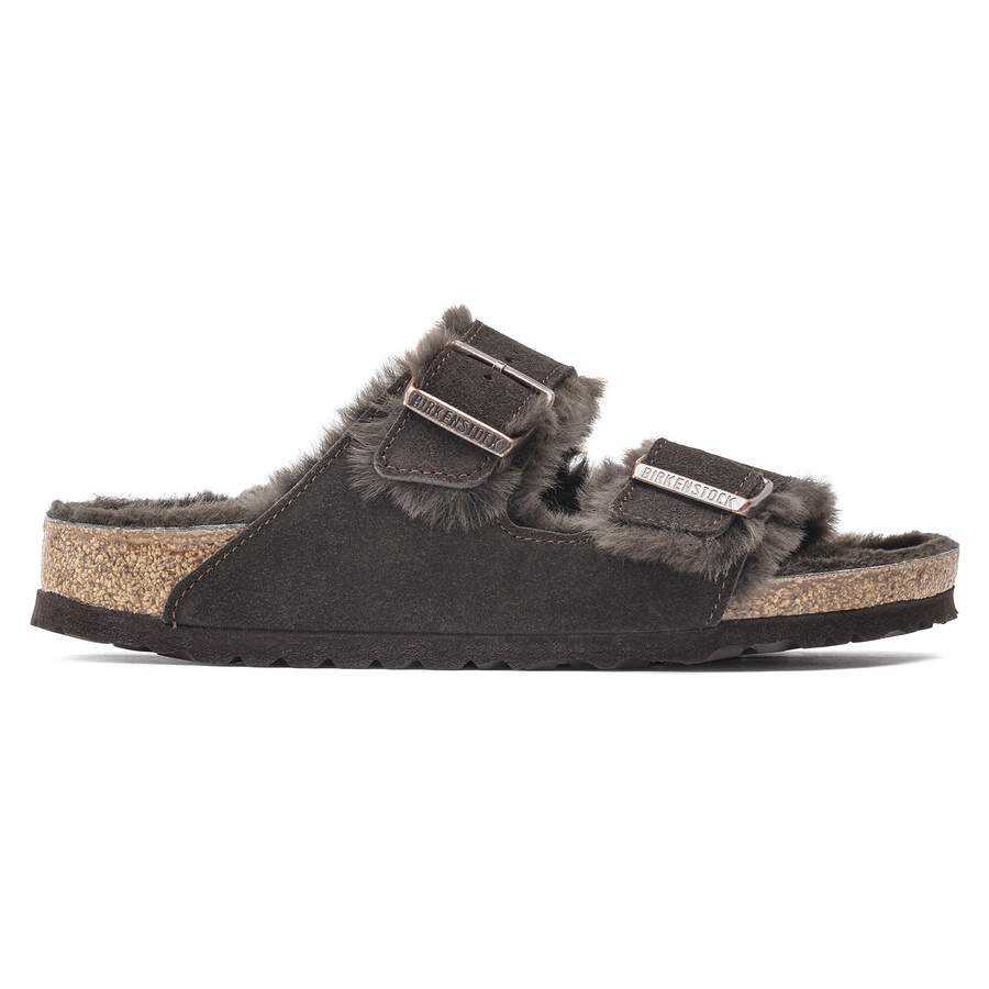 Arizona Shearling Suede Leather/Fur - Mocha