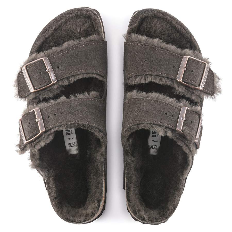 Arizona Shearling Suede Leather/Fur - Mocha