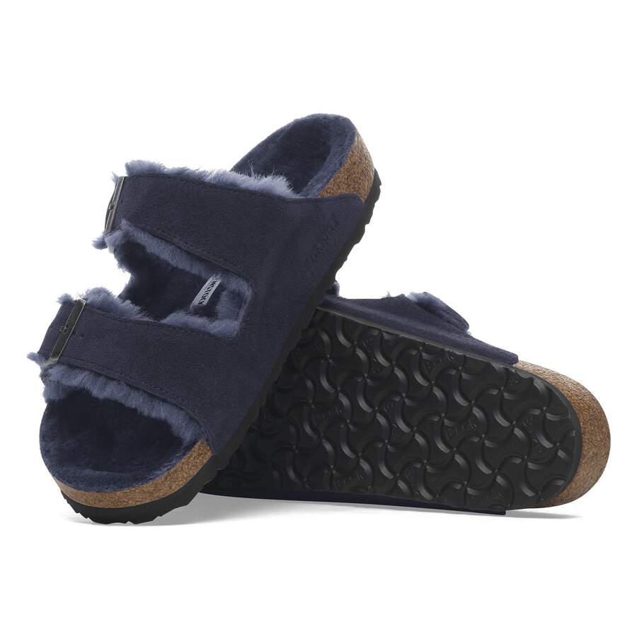 Arizona Shearling Suede Leather/Fur - Midnight Blue
