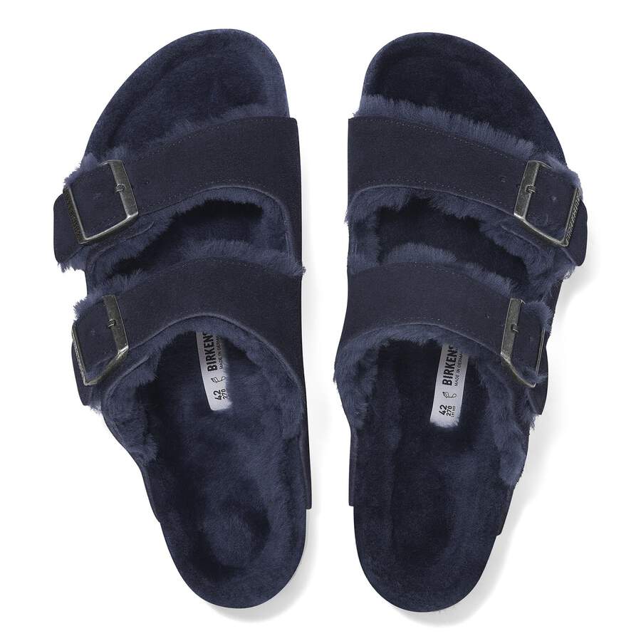 Arizona Shearling Suede Leather/Fur - Midnight Blue