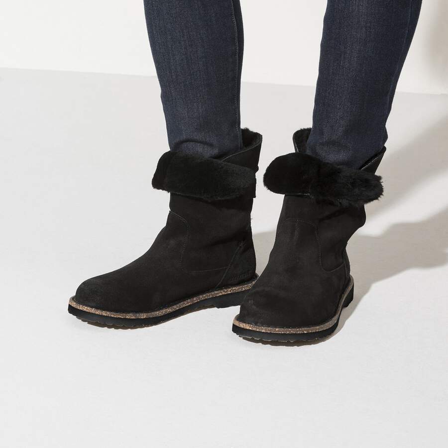 Uppsala Shearling Suede Leather - Black