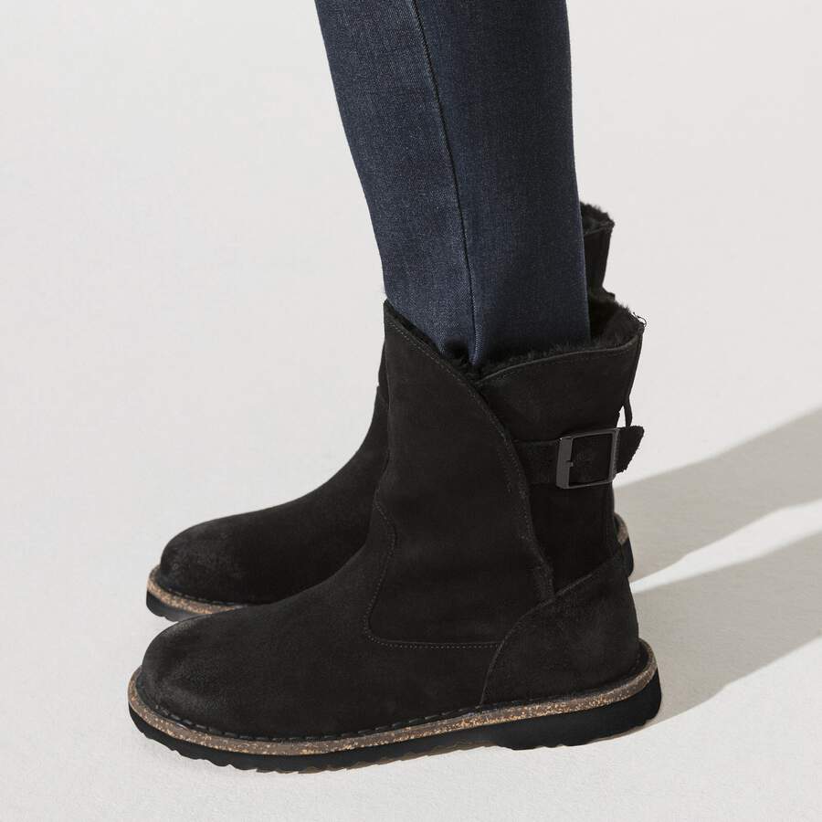Uppsala Shearling Suede Leather - Black