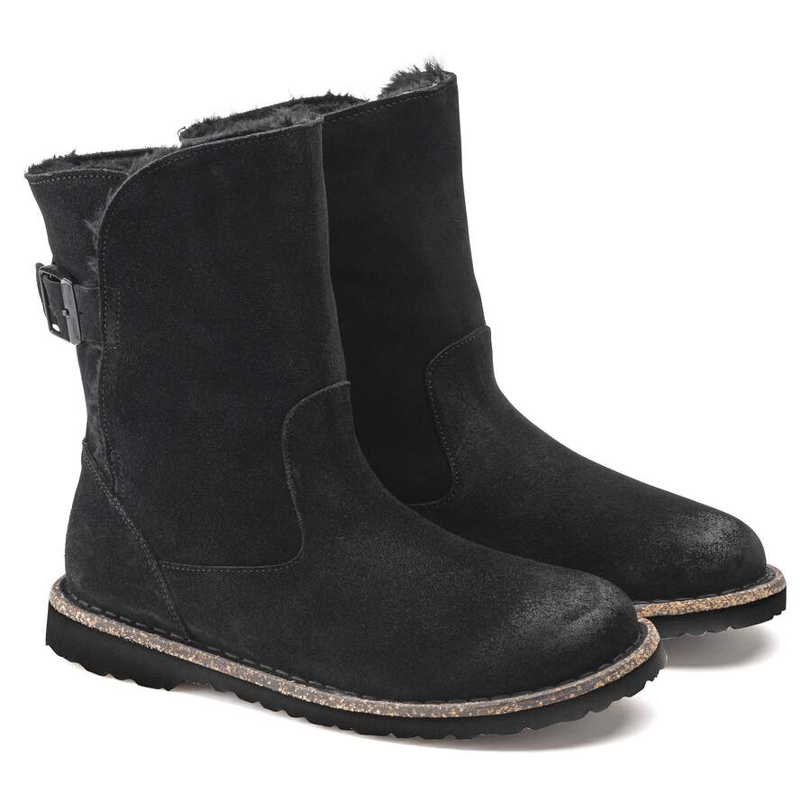 Uppsala Shearling Suede Leather - Black