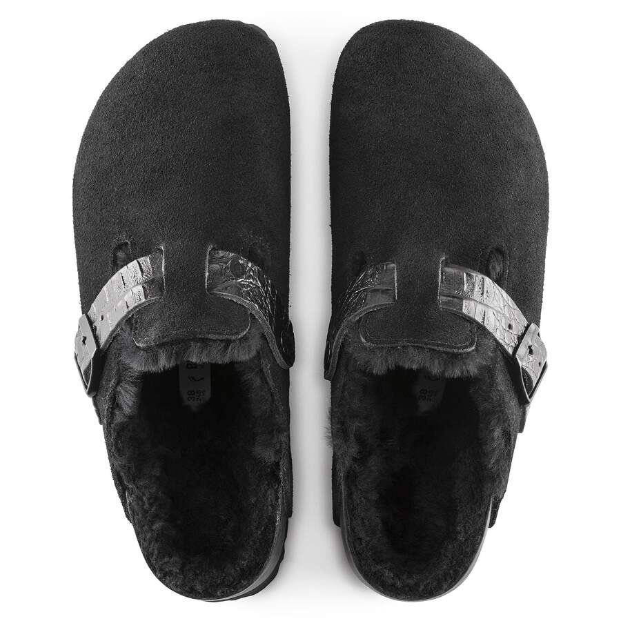 Boston Shearling Suede Leather - Black