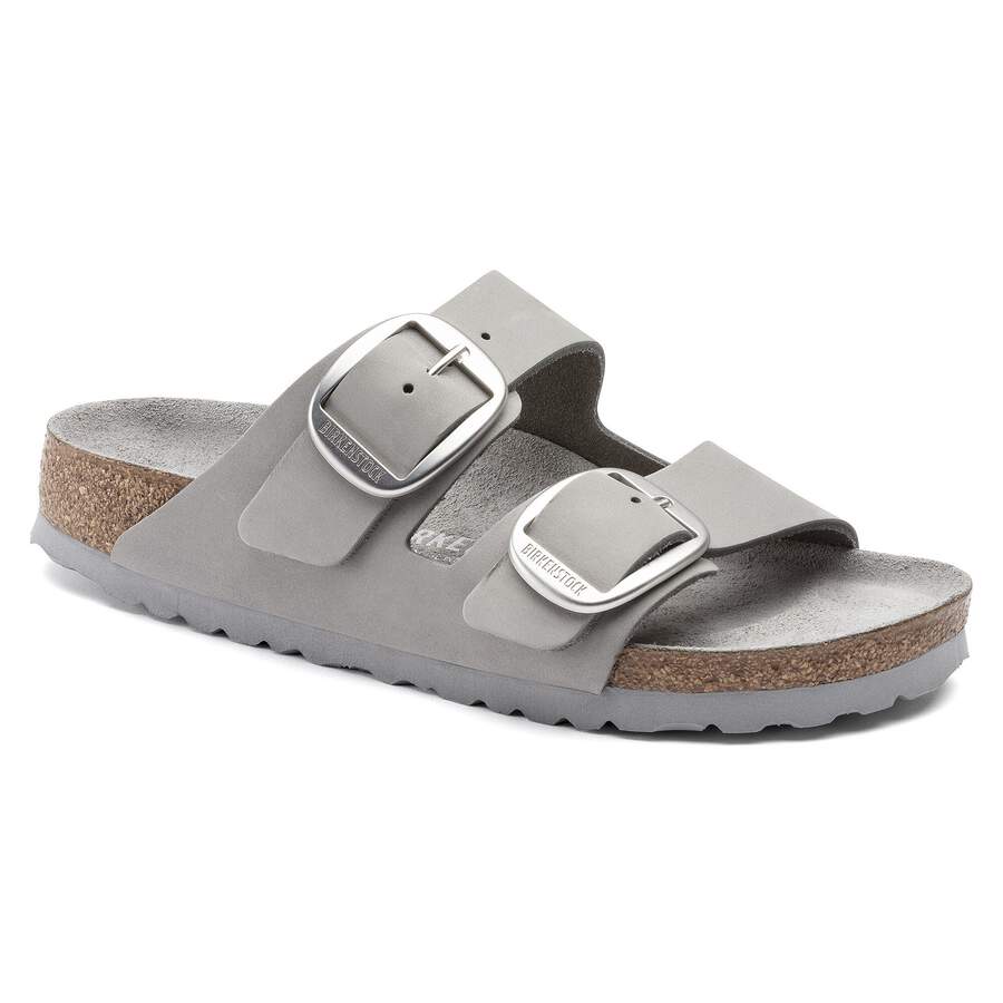 Arizona Big Buckle Natural Leather Nubuck - Dove Gray