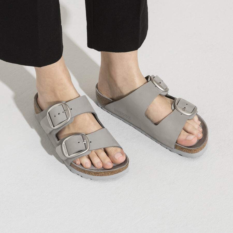 Arizona Big Buckle Natural Leather Nubuck - Dove Gray