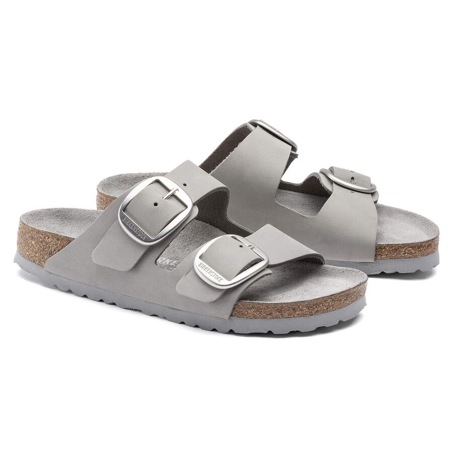Arizona Big Buckle Natural Leather Nubuck - Dove Gray